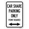 Signmission Car Share Parking Only Permit Required w Heavy-Gauge Aluminum Sign, 12" x 18", A-1218-24288 A-1218-24288 - alternate 1